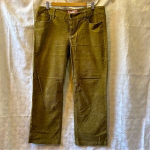 JCrew Size 33S Bootcut Corduroy Pants (Olive Green)